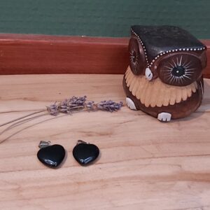 Hart hanger Zwarte Onyx